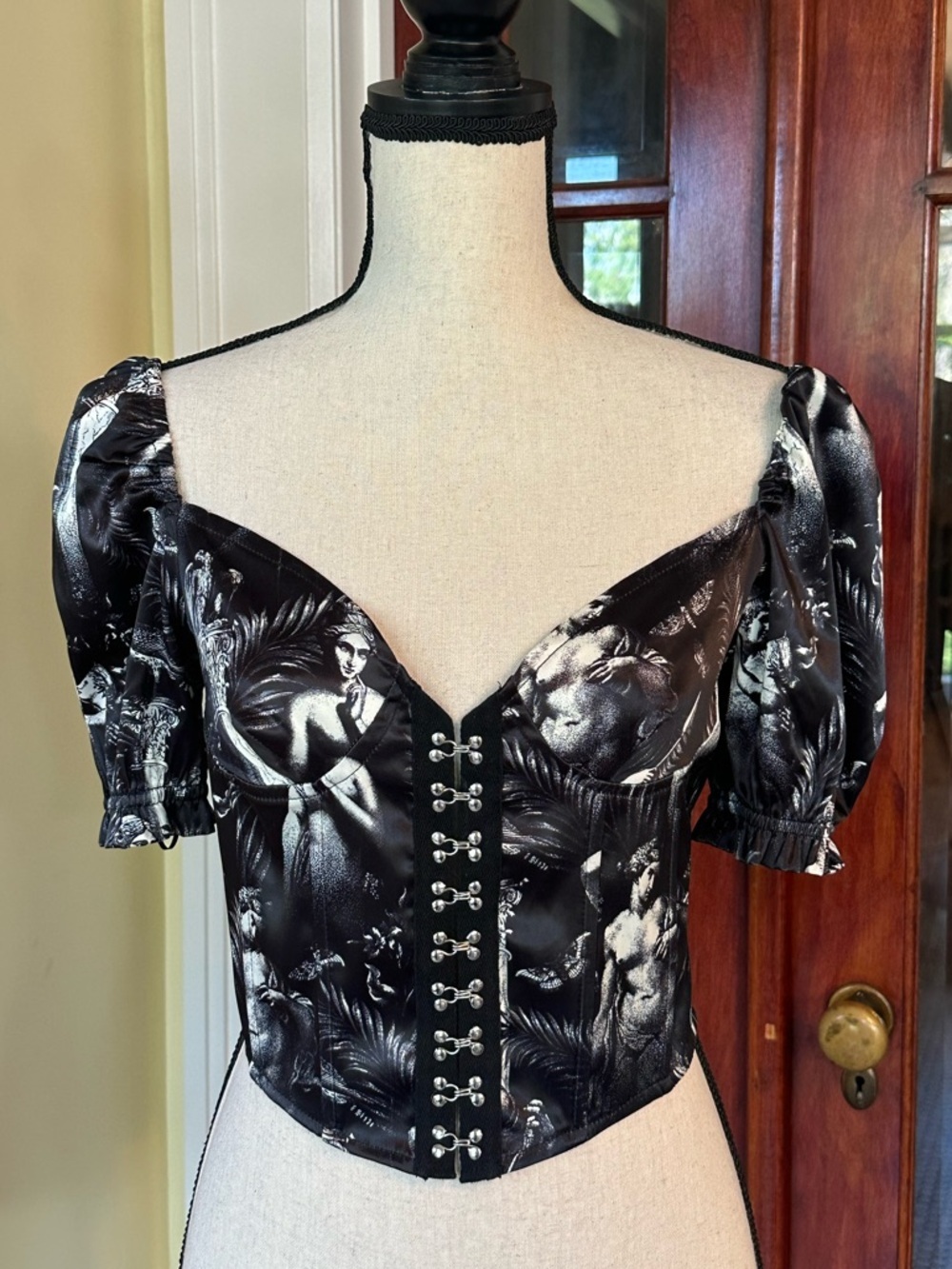 Current Mood by Dolls Kill | Renaissance Poster Girl Corset Top, Size M
